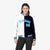 Custom White Navy Light-Blue Bomber Full-Snap Varsity Letterman Split Fashion Jacket