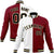 Custom White Burgundy Black-Gold Bomber Full-Snap Varsity Letterman Split Fashion Jacket