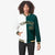 Custom White Midnight-Green Black Bomber Full-Snap Varsity Letterman Split Fashion Jacket