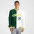 Custom Kelly Green White Gold Bomber Full-Snap Varsity Letterman Split Fashion Jacket