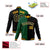 Custom Kelly Green Black Gold Bomber Full-Snap Varsity Letterman Split Fashion Jacket