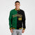 Custom Kelly Green Black Gold Bomber Full-Snap Varsity Letterman Split Fashion Jacket