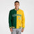 Custom Kelly Green Gold-White Bomber Full-Snap Varsity Letterman Split Fashion Jacket