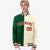 Custom Kelly Green Cream-Red Bomber Full-Snap Varsity Letterman Split Fashion Jacket