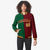 Custom Kelly Green Burgundy-Gold Bomber Full-Snap Varsity Letterman Split Fashion Jacket