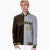 Custom Brown Gray Old-Gold Bomber Full-Snap Varsity Letterman Split Fashion Jacket