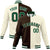 Custom Olive Cream Kelly-Green Bomber Full-Snap Varsity Letterman Split Fashion Jacket