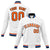 Custom White- Orange-Powder Blue Bomber Full-Snap Varsity Letterman Jacket