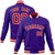 Custom Purple- Red-White Bomber Full-Snap Varsity Letterman Jacket