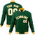 Custom Midnight Green- White-Gold Bomber Full-Snap Varsity Letterman Jacket