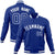 Custom Royal Blue-White Bomber Full-Snap Varsity Letterman Jacket