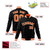 Custom Black- Orange-White Bomber Full-Snap Varsity Letterman Jacket