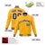 Custom Yellow- Navy-White Bomber Full-Snap Varsity Letterman Jacket