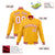 Custom Yellow- White-Red Bomber Full-Snap Varsity Letterman Jacket