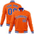 Custom Orange- Purple-White Bomber Full-Snap Varsity Letterman Jacket