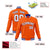 Custom Orange-White-Purple Bomber Full-Snap Varsity Letterman Jacket