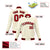 Custom Cream- Red-Black Bomber Full-Snap Varsity Letterman Jacket