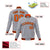 Custom Gray- Orange-Black Bomber Full-Snap Varsity Letterman Jacket