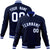 Custom Navy-Royal Blue- White Bomber Full-Snap Varsity Letterman Jacket