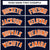 Custom Navy- Orange- White Bomber Full-Snap Varsity Letterman Jacket