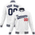 Custom White Navy Red Bomber Full-Snap Varsity Letterman Jacket