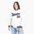 Custom White Navy Red Bomber Full-Snap Varsity Letterman Jacket