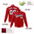 Custom Royal Red White Black Bomber Full-Snap Varsity Letterman Jacket