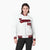 Custom White Red Black Bomber Full-Snap Varsity Letterman Jacket