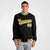 Custom Black Yellow White Bomber Full-Snap Varsity Letterman Jacket