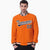 Custom Orange Navy-White Bomber Full-Snap Varsity Letterman Jacket