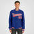 Custom Navy Blue Red-White Bomber Full-Snap Varsity Letterman Jacket