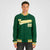 Custom Kelly-Green White-Gold Bomber Full-Snap Varsity Letterman Jacket