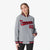 Custom Gray Red-Navy Bomber Full-Snap Varsity Letterman Jacket