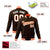 Custom Olive Orange White Bomber Full-Snap Varsity Letterman Jacket