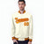 Custom Cream Yellow Red Bomber Full-Snap Varsity Letterman Jacket