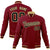 Custom Burgundy Black Old-Gold Bomber Full-Snap Varsity Letterman Jacket