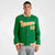 Custom Neon-Green Orange-White Bomber Full-Snap Varsity Letterman Jacket