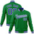 Custom Neon-Green Purple-White Bomber Full-Snap Varsity Letterman Jacket