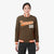 Custom Brown Orange White Bomber Full-Snap Varsity Letterman Jacket