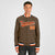 Custom Brown Orange White Black Bomber Full-Snap Varsity Letterman Jacket