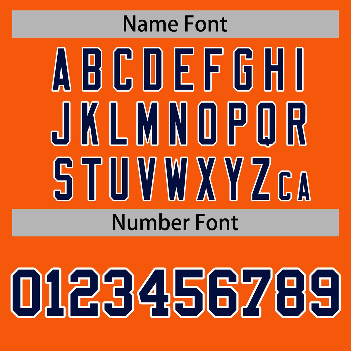 Custom Orange Navy White Bomber Full-Snap Varsity Letterman Jacket