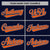 Custom Navy Orange White Bomber Full-Snap Varsity Letterman Jacket