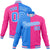 Custom Light-Blue Pink Bomber Full-Snap Varsity Letterman Split Fashion Jacket