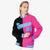 Custom Black Light-Blue Pink Bomber Full-Snap Varsity Letterman Split Fashion Jacket