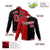 Custom Royal-Red White Black Bomber Full-Snap Varsity Letterman Split Fashion Jacket