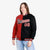 Custom Royal-Red White Black Bomber Full-Snap Varsity Letterman Split Fashion Jacket