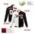 Custom White Black Cream Bomber Full-Snap Varsity Letterman Split Fashion Jacket