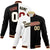 Custom White Black Cream Bomber Full-Snap Varsity Letterman Split Fashion Jacket