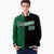 Custom Kelly-Green Black-White Bomber Full-Snap Varsity Letterman Split Fashion Jacket