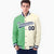 Custom Green Cream Navy Bomber Full-Snap Varsity Letterman Split Fashion Jacket